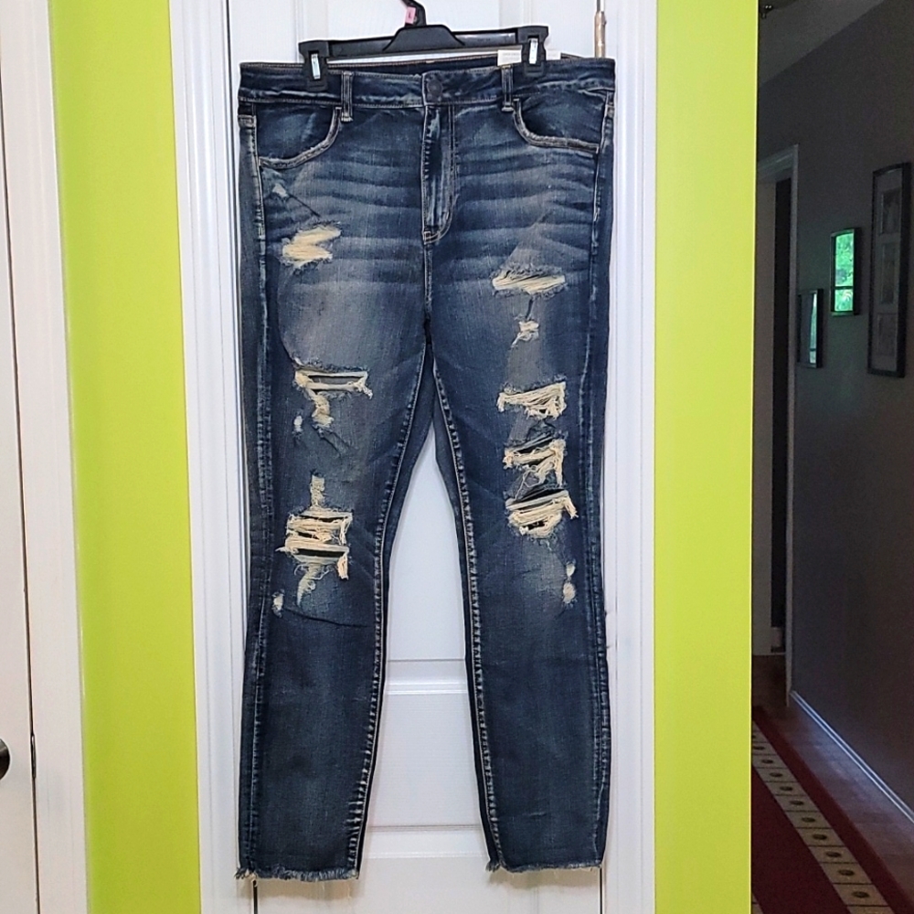 NWT American Eagle Hi Rise Jegging Cropped 18 Long